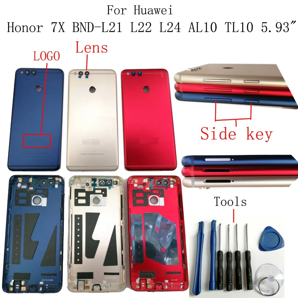 100% Оригинальный Новый чехол для Huawei Honor 7X BND-L21 L22 L24 AL10 TL10 5 93 &quotM задняя крышка
