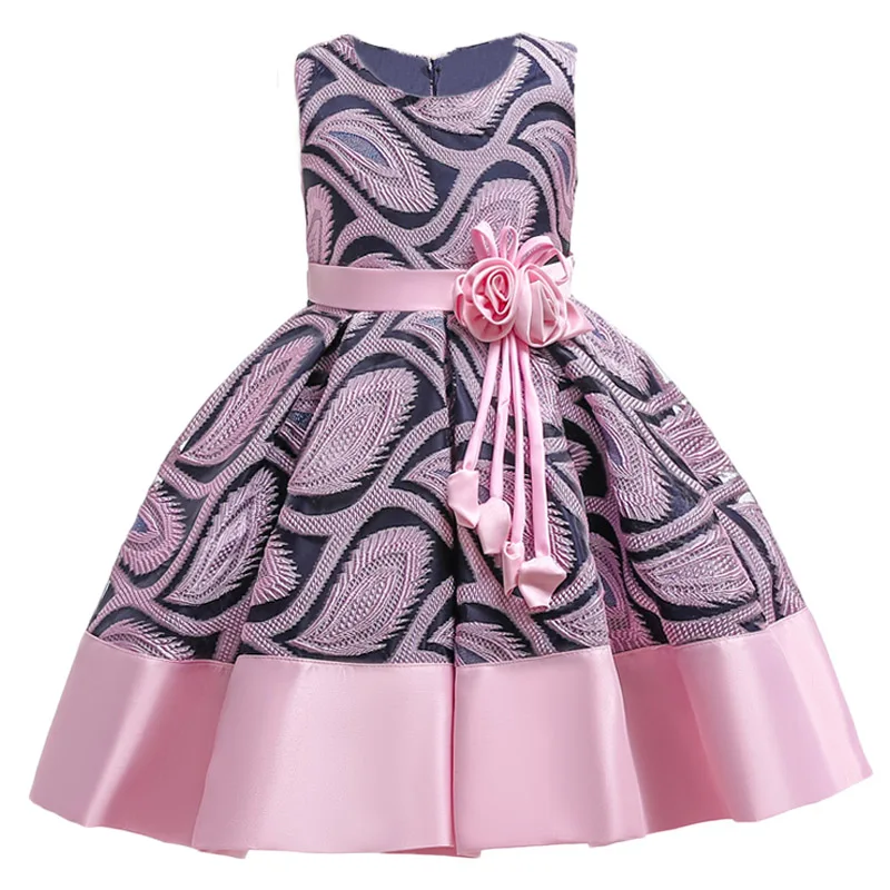 Детские платья для девочек, элегантное платье принцессы коллекция года, летнее свадебное платье с цветочным узором для девочек детское вечернее платье для детей возрастом 7, 8, 9, 10 лет