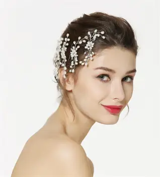 

6pc Wedding Hairpins Crystal Clips Hair Pins Hair Accessories Bridal Clip Pearl Jewelry Bijouterie Pince Cheveux WIGO0754