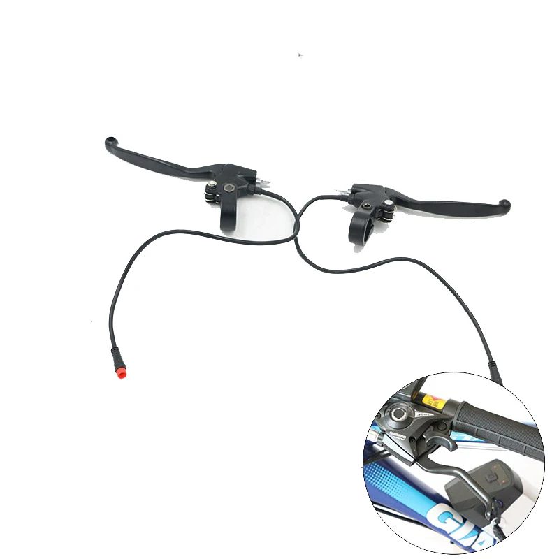 365 мм Электрический рычаг велосипедного тормоза V Тормозной водонепроницаемый провод для электрического велосипеда аксессуары для велосипедов Запчасти Bisiklet Aksesuar - Цвет: Waterproof Lever