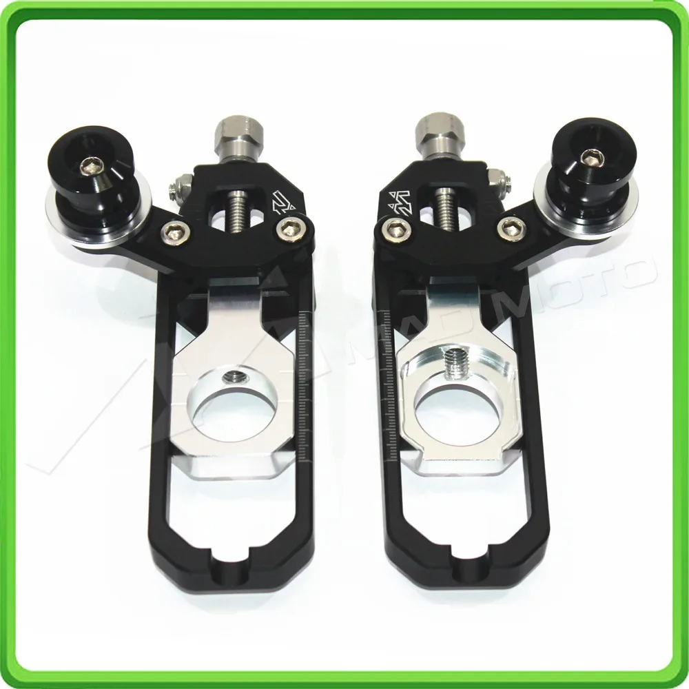 

Motorcycle Chain Tensioner Adjuster with spool fit for KASAWAKI NINJA ZX10R ZX-10R 2011 2012 2013 2014 2015 Black&Silver