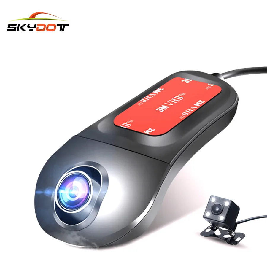 

SKydot Car DVR Dual Lens WIFI Dash Cam With Rear View Camera NTK96655 FHD 1080P Video Recorder Parking Monitor Registrar