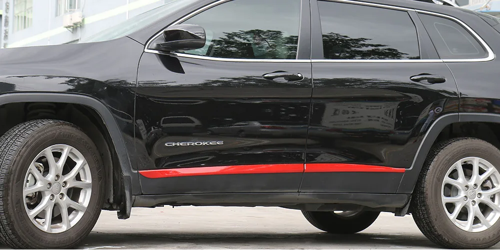 SHINEKA автомобильный Стайлинг ABS дверная сторона Декоративная Обшивка отделка для Cherokee 14-16