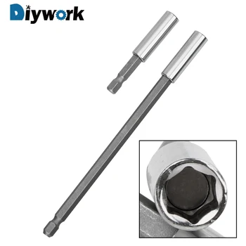 

DIYWORK Screwdriver Bars 1/4" Hex Magnetic Bit Holder Extension Drill Driver 60/150mm Sleeve Adapter Durable