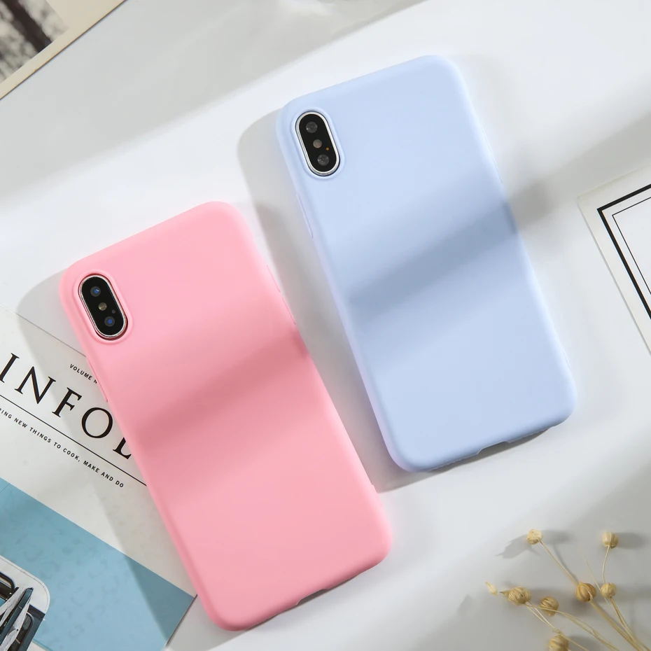Candy Colorful Case for Samsung Galaxy A10 A20 A30 A40 A50 A60 A70 S10 S8 S9 Plus 5G S10e S6 S7 edge Cute Matte Soft TPU Shell | Мобильные