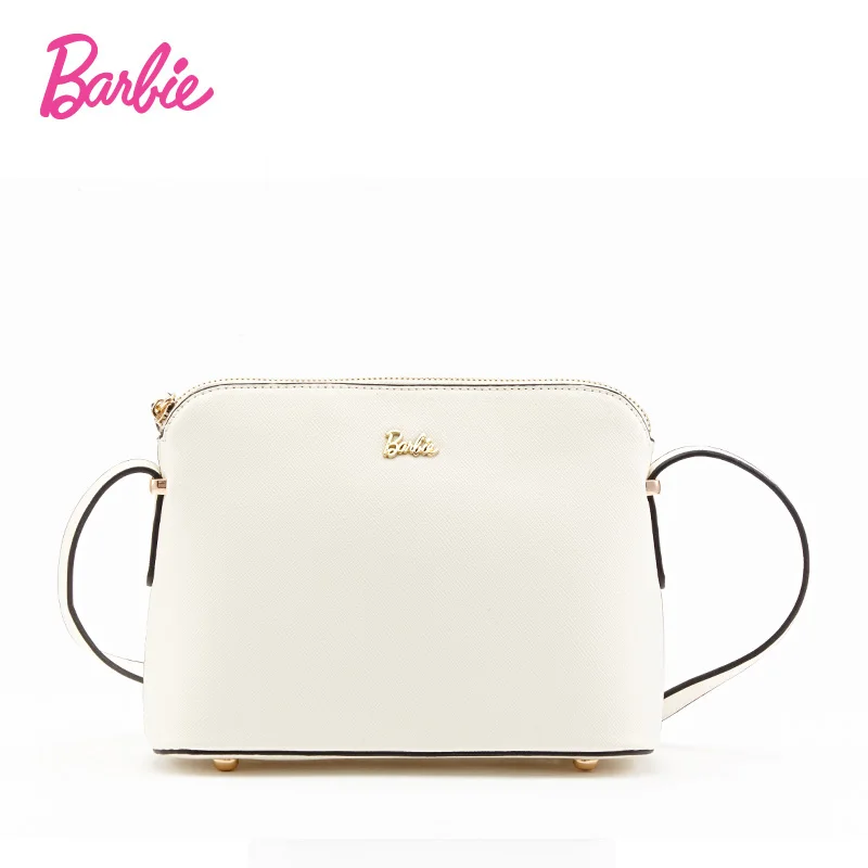 

Barbie Women's shoulder Bag shell Leather sweet simple style white ladies handbag female fashion Cross body Bags for women