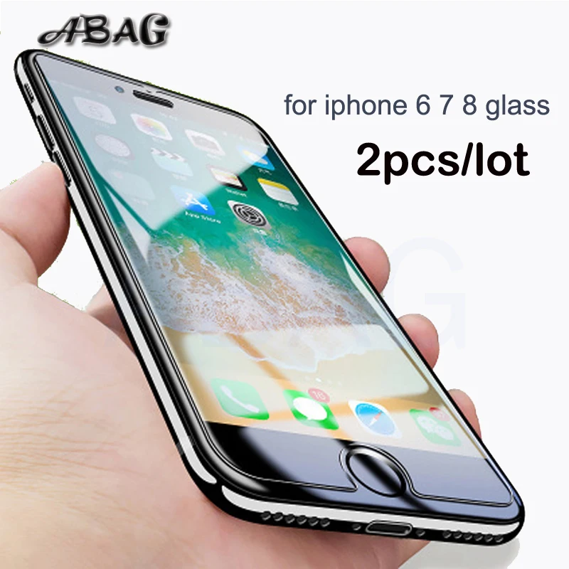 

2pcs/lot ABAG 9h 2.5d 0.26MM Ultra-thin Screen Protectors for Apple iphone 6 7 8 X 6plus 7plus 8plus 5 5S SE 6 6s