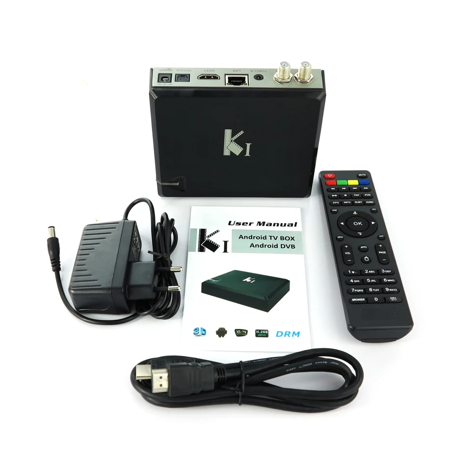 10 шт. KI plus s2 t2 2в1 DVB k1 ТВ приставка android 6 0 amlogic s905 1 Гб ram 4k можно подписаться на CCCAM ip