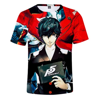

Persona Five Ren Amamiya T Shirt Summer Fashion short sleeve T shirt Kpop Man/woman Print loose Oversize Shirt