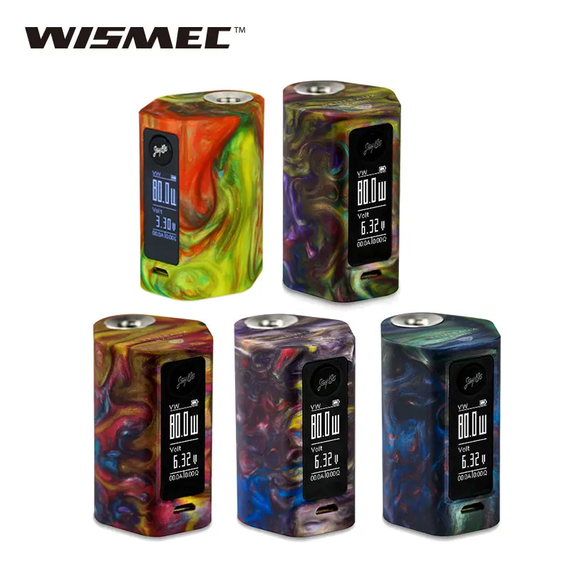 

Original 80W WISMEC Reuleaux RXmini RESIN TC MOD 2100mAh Electronic Cigarette Built-in Box Mod Battery Huge Vaping Rxmini Resin