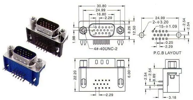 DSUB15M-8.89