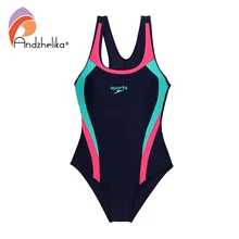Andzhelika/Новинка года; детский купальный костюм для девочек; Спортивный цельный купальный костюм в стиле пэчворк; детский купальный костюм; детский пляжный Монокини