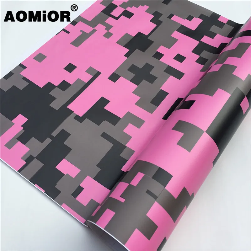 Pink Digital Camo Vinyl  Wrap Film  (10)