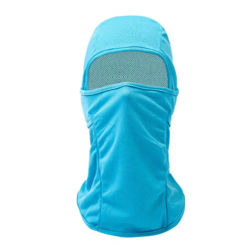 Ветрозащитная велосипедная маска для лица, Балаклава, велосипедная Солнцезащитная маска, анти-пот, дышащая эластичная Спортивная Кепка, головной убор, новинка - Цвет: Небесно-голубой