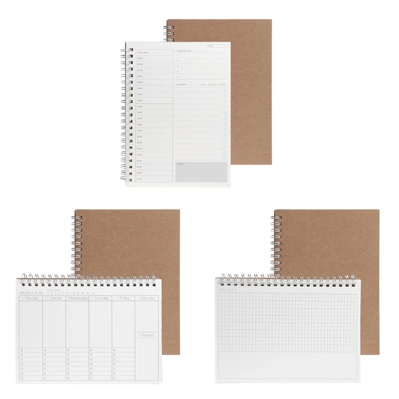 

Planner Book Monthly Weekly Daily Agenda Schedule Blank Diary DIY Study Notebook Planner Book