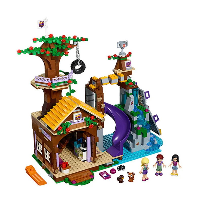 

875pcs Ledo 76007 Adventure Camp Tree House Girls and Boys The same puzzle Legoing Toys Holiday gifts parent-child games happy