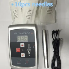 Отличный постоянный макияж машина бровей Макияж Швейцарский двигатель бесплатно 10 шт. иглы+ источник питания