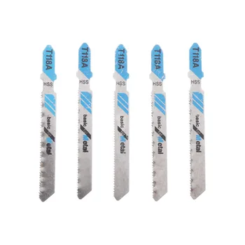 

5 Pcs HSS T118A Jig Saw Blades Wood Metal Fast Cutting Reciprocating Saw Blade