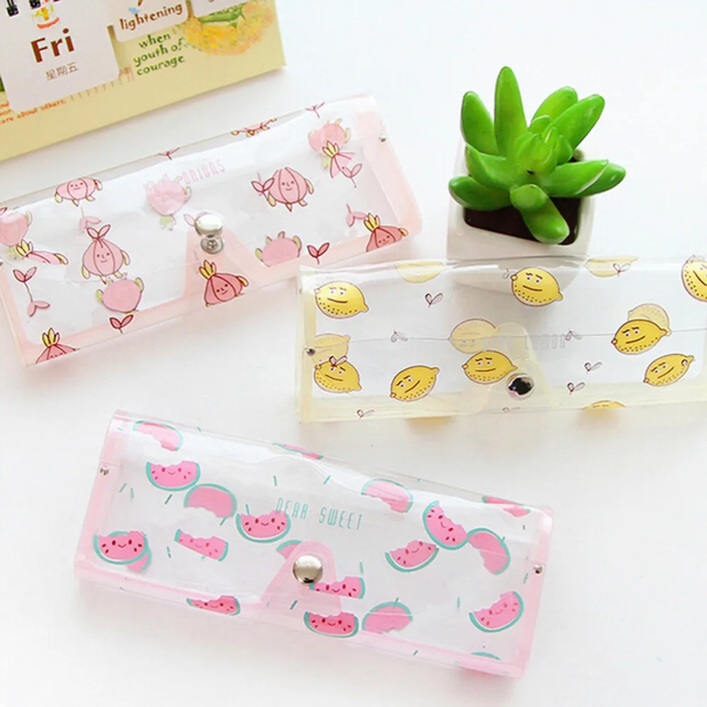 Cute Fruit Printed Clear Eyeglass Case Sunglasses Glasses Eyewear Case
