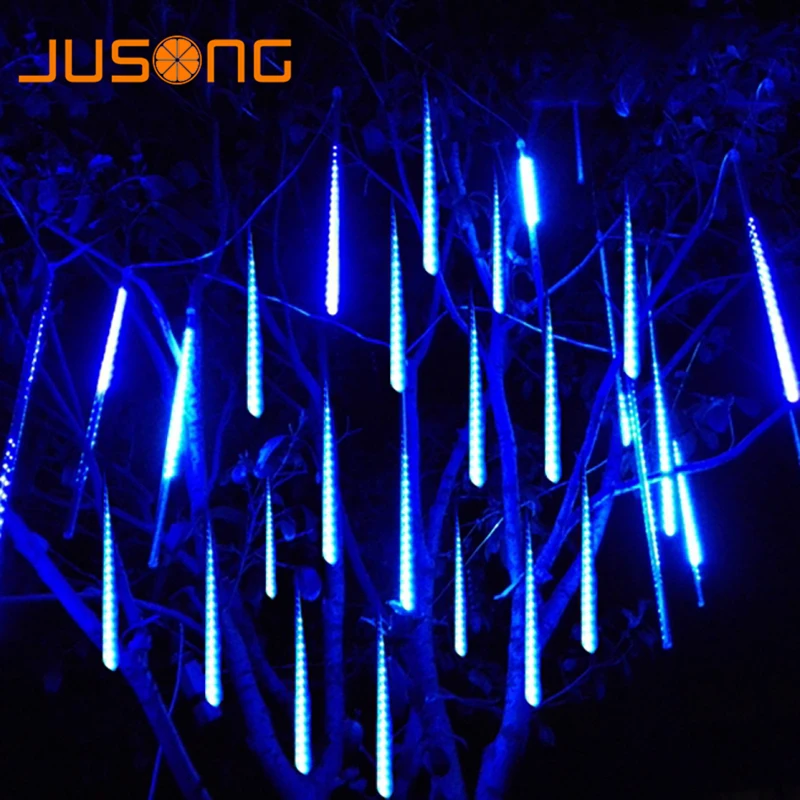 

JUSONG Led 30CM Meteor Shower Rain Tube Christmas SMD Garland Christmas Tree Navidad Decorative Xmas Outdoor Fairy Lights String