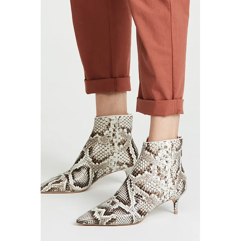 Tacón Gatito Vestido Cremallera Moda Ty01 Barato Zapatos Bota Tamaño Para Botas Serpiente Gran Punta Mujer Fiesta Imprimir De Bajo pwHcIEq