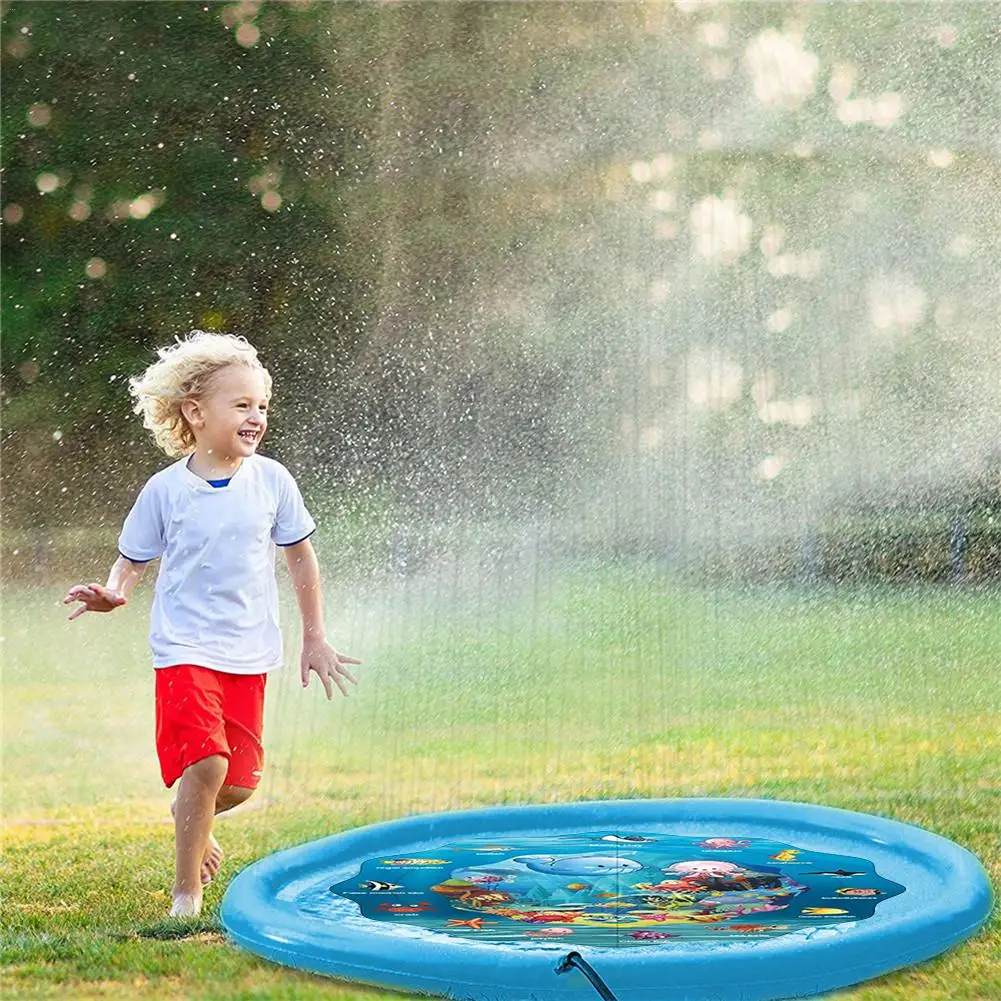 Детская игрушка для распыления воды надувная наружная водная Подушка газон игра водная Подушка s мультфильм милый круглый надувной коврик для распыления воды