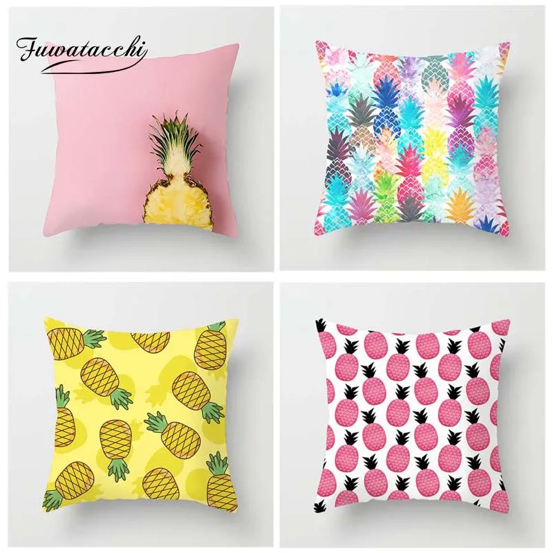 

Fuwatacchi Pineapple Cushion Cover Multi-Color Pineapple Pillowcase Decor Home Sofa Chair Car Decoration Pillow Covers