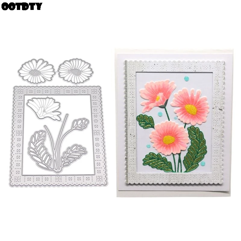 

Flower Frames Metal Cutting Dies Stencil DIY Scrapbooking Album Stamp Paper Card Embossing Craft Decor