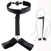 Раб игрушки наручники связали руки сексуальное рабство Collor рот кляп для пары взрослых игра эротические игрушки веревки для женщин продукты секса
