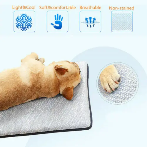 

Gel Cooling Mat for Dog Cat Pet Self cooling pillow Summer Hot Weather Bed 48x38