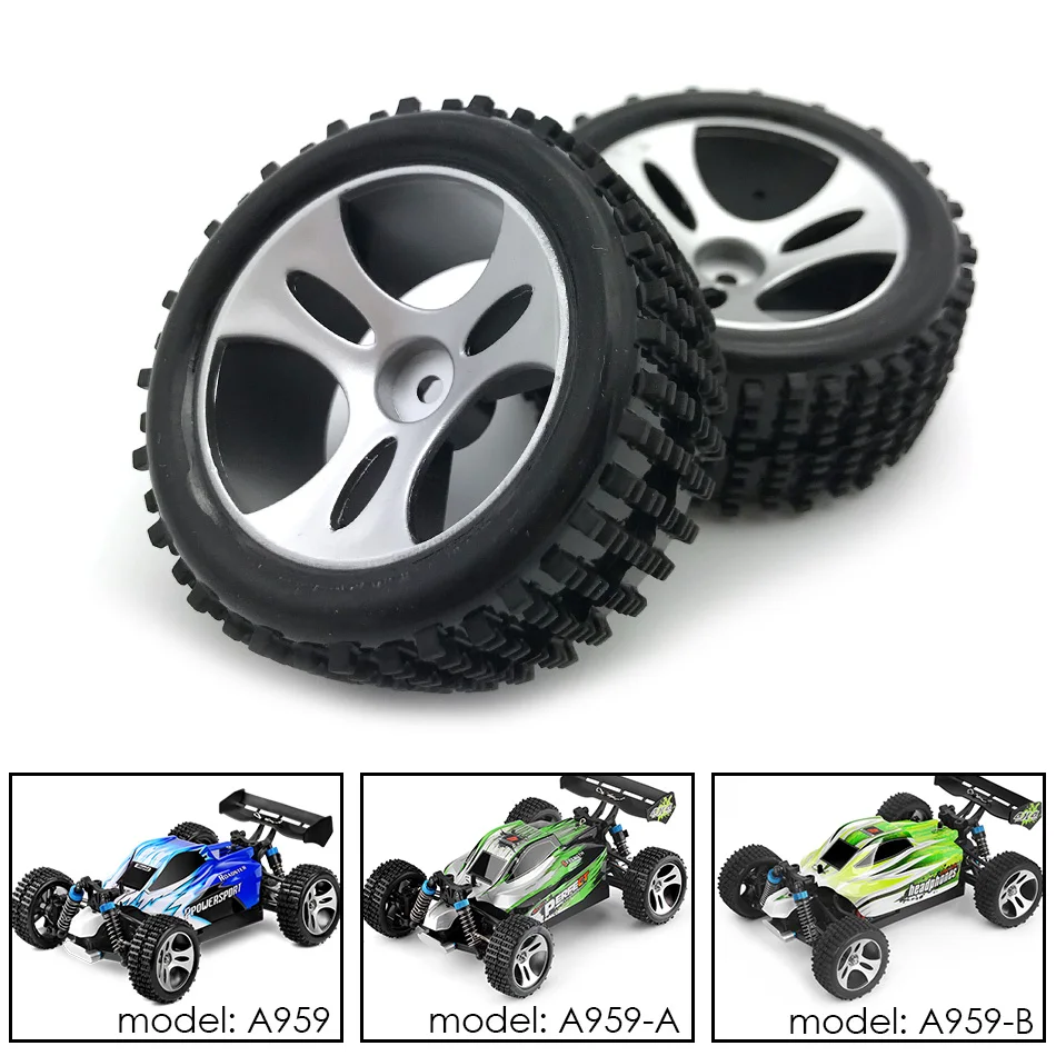 Автомобильные шины 2 шт./лот детали для Wltoys A959 Φ 1/18 Радиоуправляемый автомобиль |
