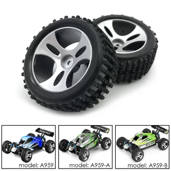 

2pcs/lot Tires Wheels A959-01-02 Spare Parts For Wltoys A959 A959-A A959-B 1/18 RC Car
