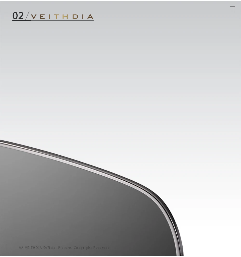 Новый бренд veithdia дизайнер мужские женские солнцезащитные очки поляризованные зеркало Винтаж очки интимные аксессуары Защита от солнца