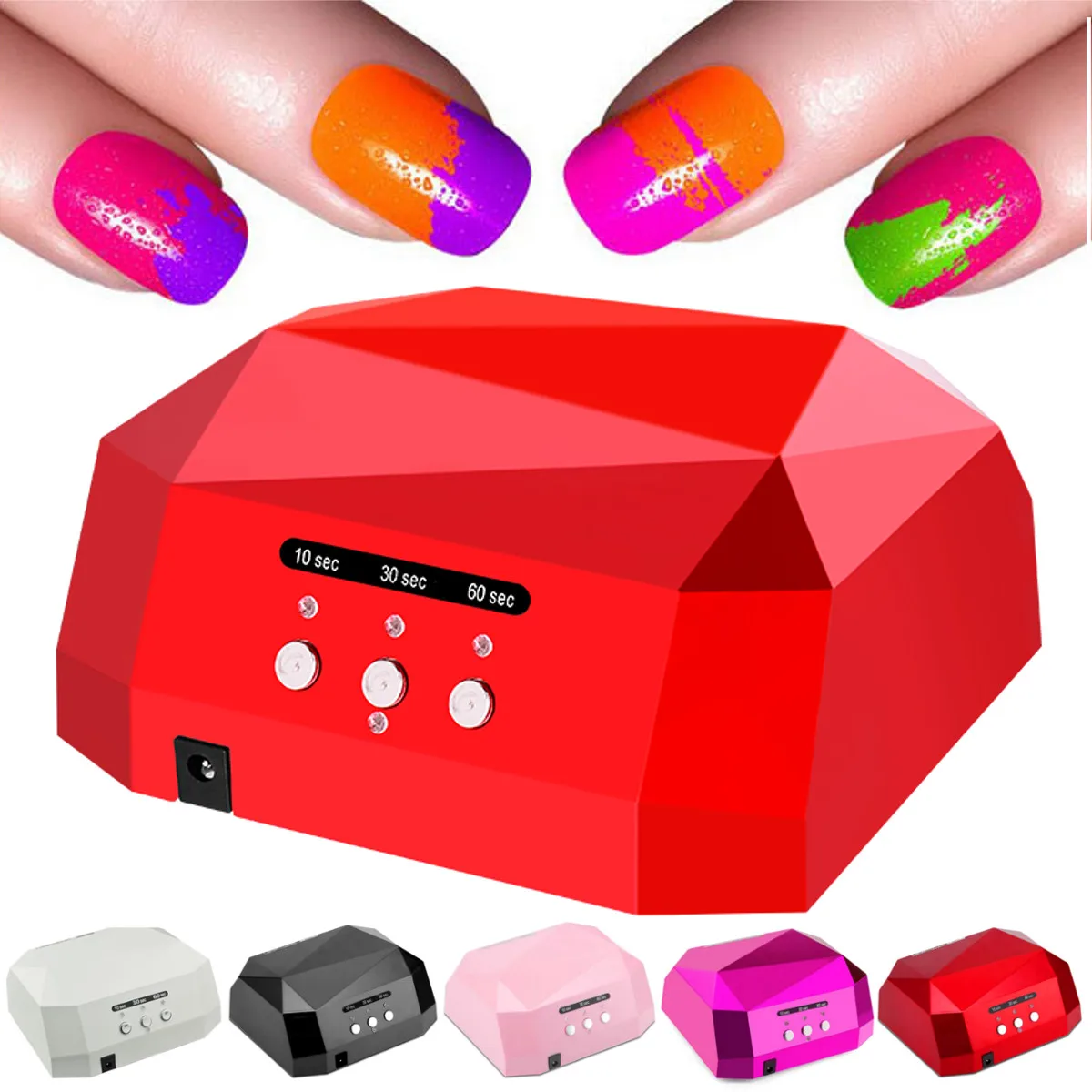 Billige 110 240 V 36 W Nagel Trockner Diamant Geformt LED UV Lampe Nagel Lampe LED   CCFL Curings für UV Gel Nagellack Nail art Maniküre Werkzeuge