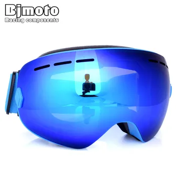 

BJMOTO Double Lens Motorcycle Goggle Flexible Skiing Goggles 3 Layer Foam Protective Snowboarding Motocross Glasses ATV