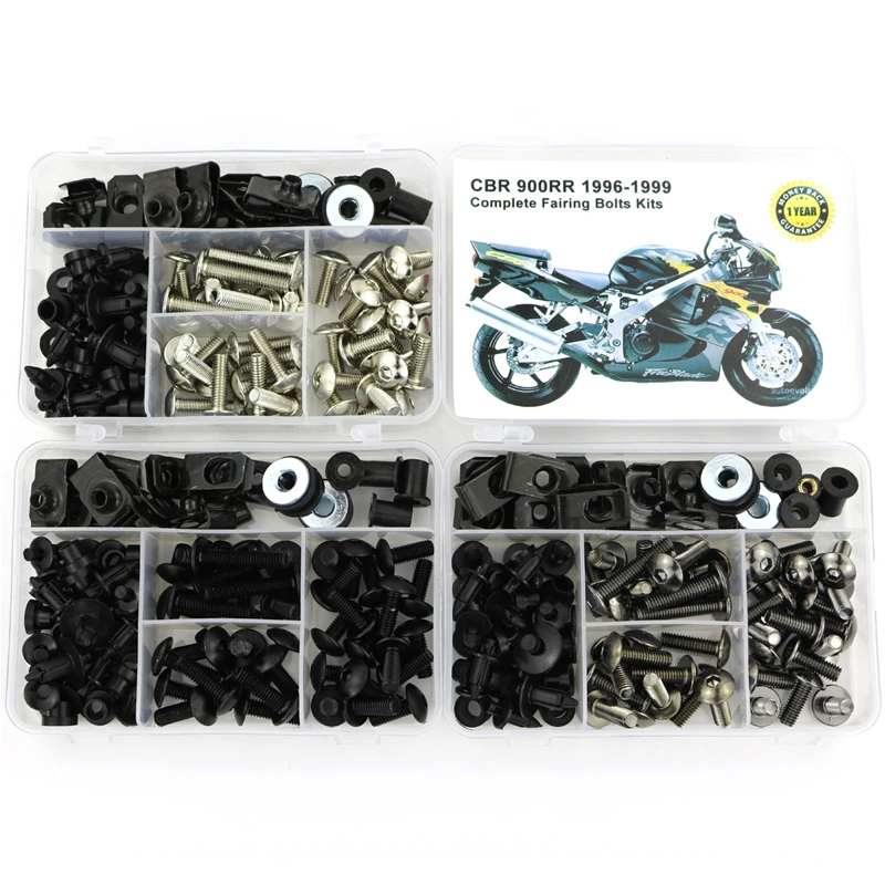 

For Honda CBR 900RR CBR900RR 1996-1999 Motorcycle Covering Full Bolts Kit Screws Nuts Fairing Clips Bodywork
