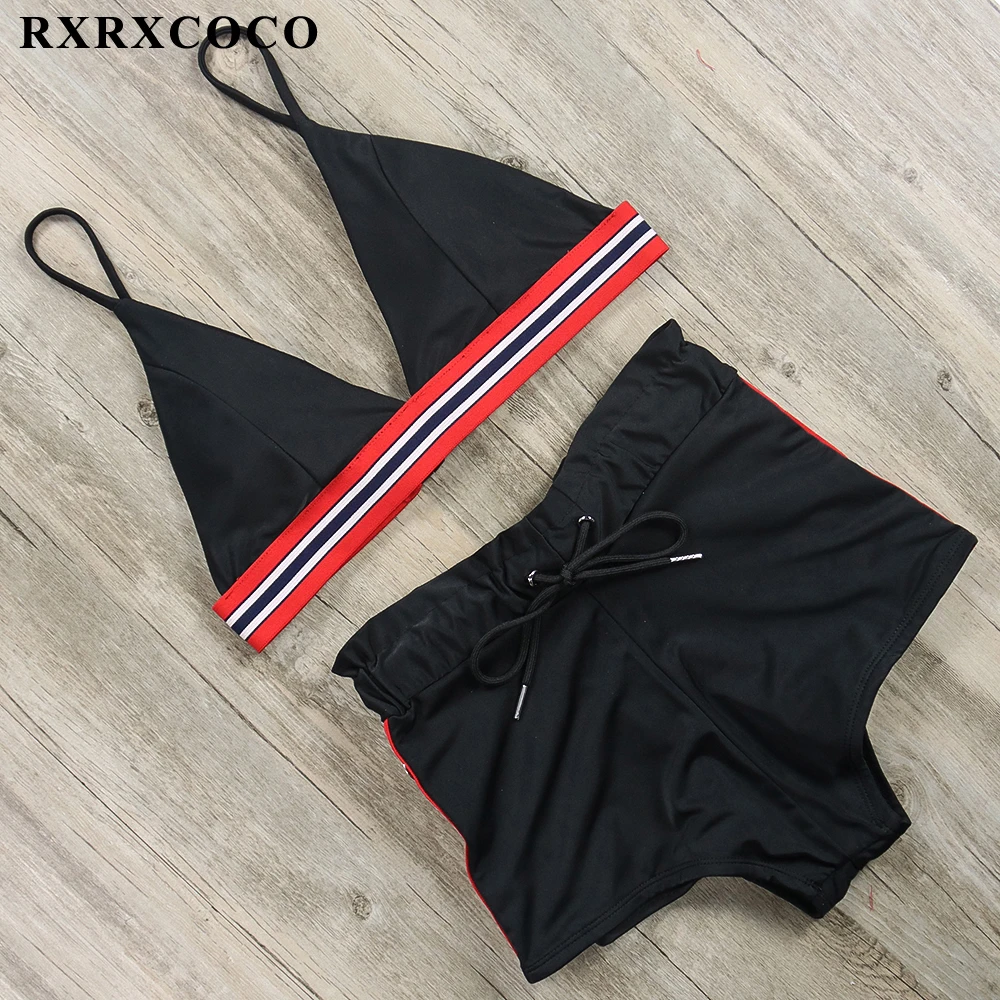 RXRXCOCO купальник с высокой талией 2019 новые сексуальные спортивные бикини женские