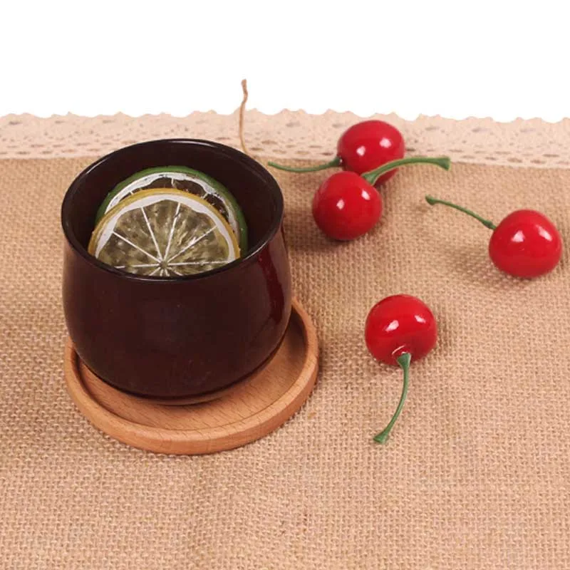 1pcs Natural Wood Kitchen Pads Square Round Mini Pallet Wine Glass Cup Pad Hot Cold Drink Coasters Mug Table Mats Cooking Aid
