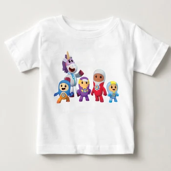 

Children's cartoon T-shirt 2-15 y old boy girl summer short sleeved cotton blouse children white short sleeved go jetters tshirt