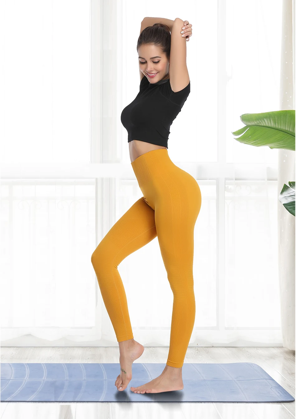 Женские штаны для йоги с высокой талией, эластичные леггинсы для фитнеса и фитнеса, обтягивающие леггинсы для занятий в тренажерном зале, бега, энергетические бесшовные тренировочные брюки