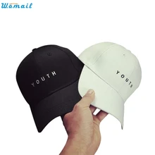 Womail Recién Diseño Bordado Carta Sombrero Del Verano Causual Snapback mejor Gorras de Béisbol JUVENIL 160310 Envío de La Gota(China (Mainland))