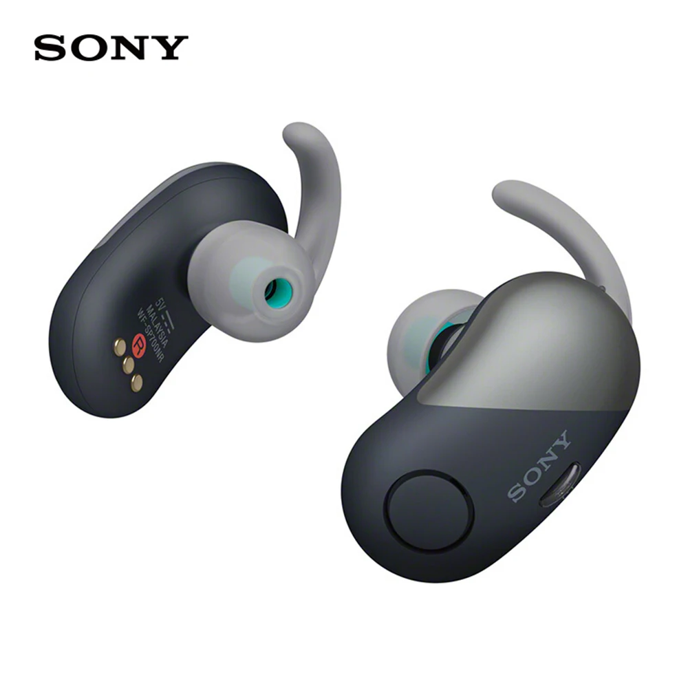 SONY WF-SP700N TWS настоящие беспроводные Bluetooth наушники NFC наушники-вкладыши с защитой от пота наушники Handfree с микрофоном fone de ouvido - Цвет: Черный