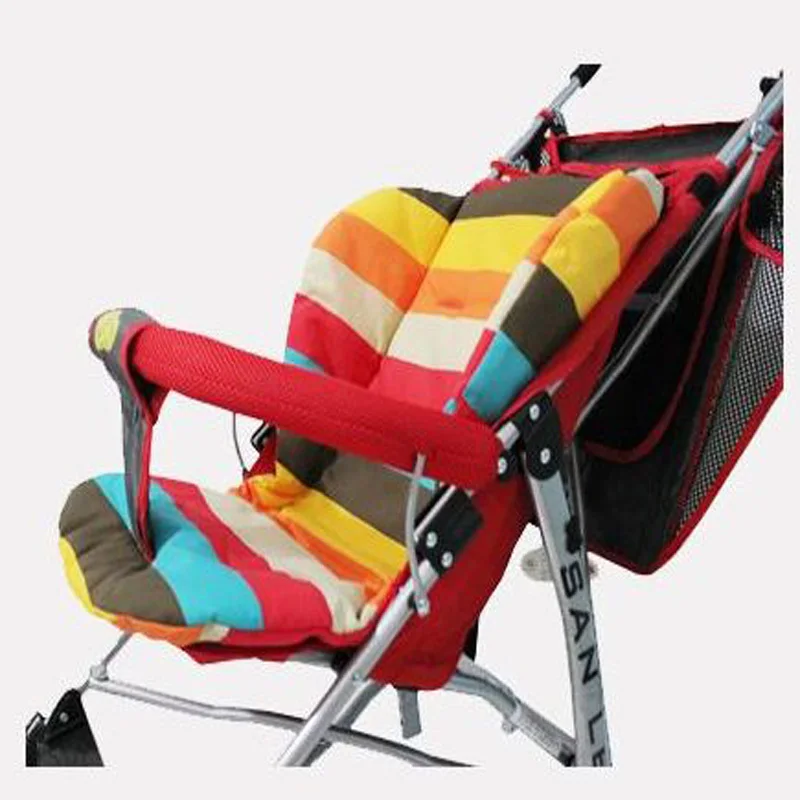 baby bebe stroller mat Rainbow striped pad pram BB car seat cushion general cotton mat stroller cushion accessories waterproof