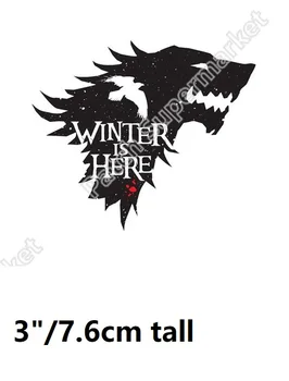 

Game of Thrones HOUSE STARK iron on Patch TV Series Tactical Military Army Badge winter is here Halloween costume cosplay