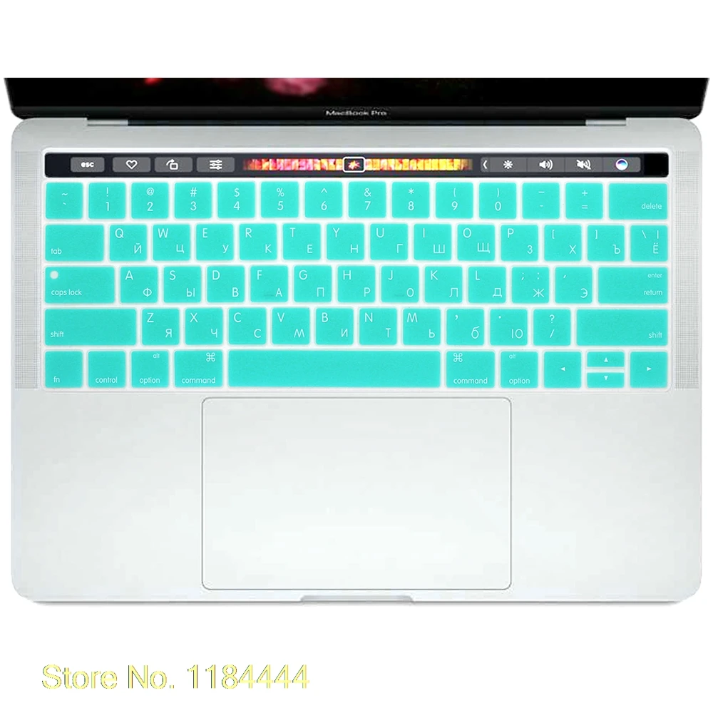 Силиконовый чехол клавиатура для MacBook pro 15 4 '񟭓 a1990 2018 A1707 русский язык