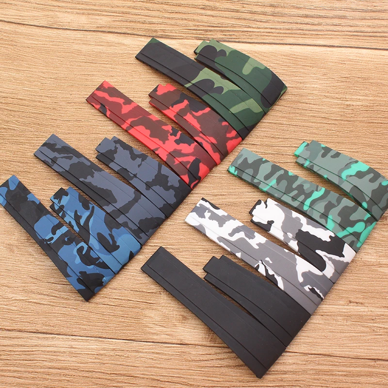 watch accessories Camo nature silicone Rubber Watchband watch band For Role strap Daytona Submariner GMT OYSTERFLEX Bracelet