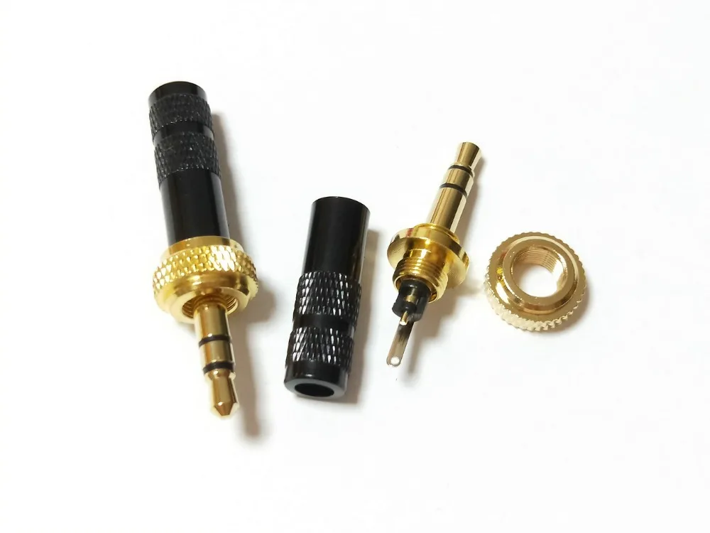100 шт. Мини 3 5 мм винтовой замок стерео разъем позолоченная пайка|plug gold|plug 3.5mmplug jack |