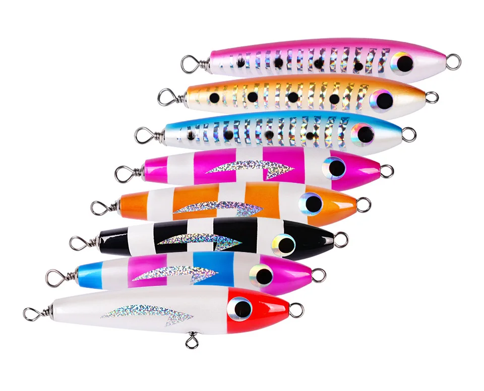 

21.5cm/60.5g Topwater Wooden Popper GT Surface Popping Lure Deep Sea Boat Fishing Bait for Open Ocean Angling Trolling