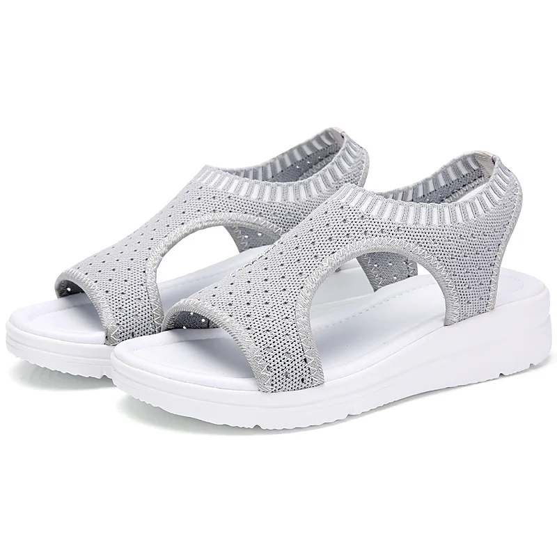 

new women sandals casual flat platform summer shoes women comfortable breathable sandals beach shoes big size 35-45