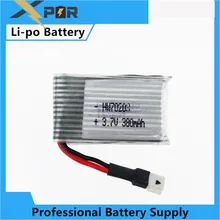 Batterie de LiPo pour Drone Hubsan, 3.7V, 380mAh, pour Hubsan H107 H107C Syma X11 X11C H107L, U816, U816A, V252, Walkera Super Genius, CP Mini, JXD385